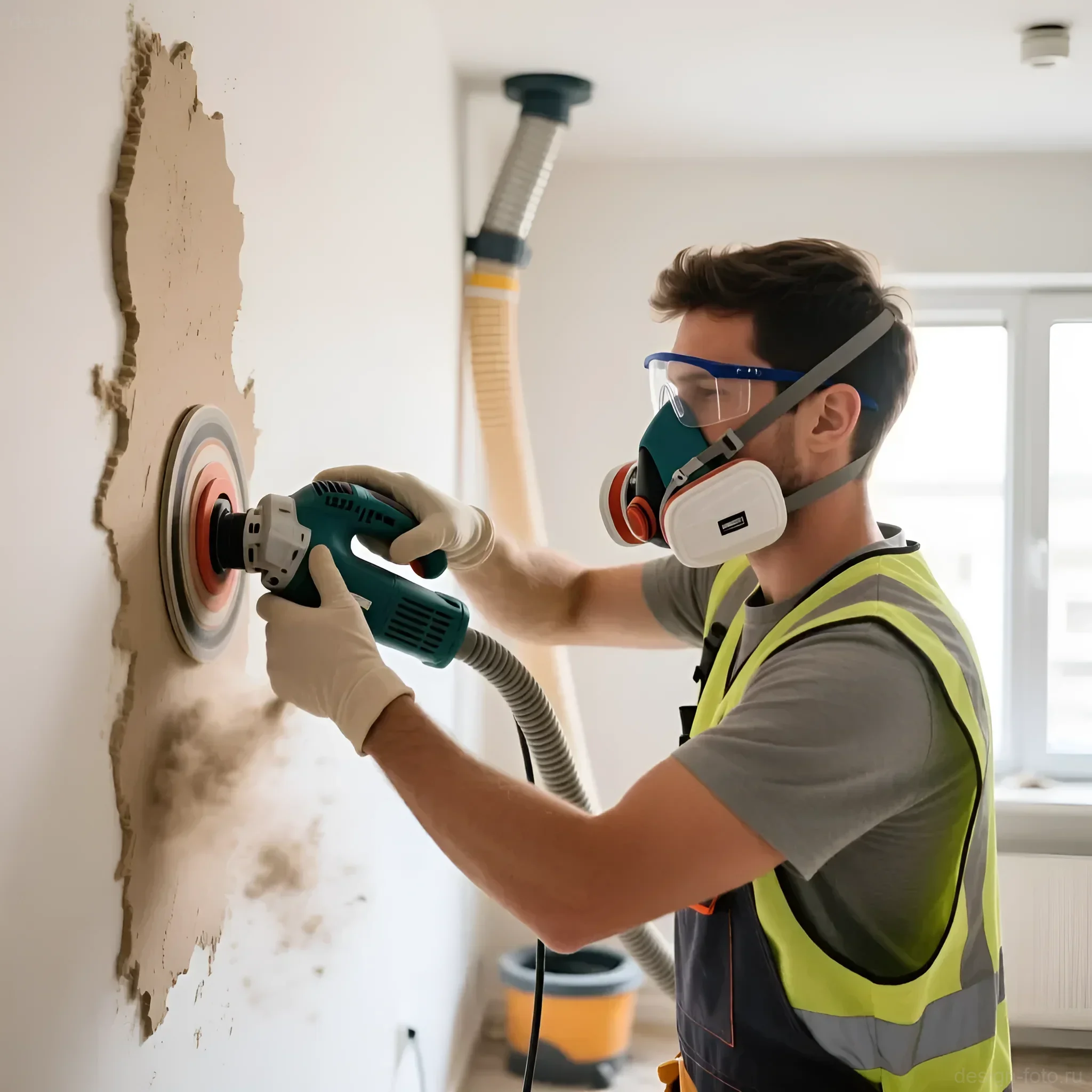 Изображение раздела 'Как правильно шлифовать стены после шпаклевки: пошаговая инструкция' в статье про Шлифовка стен после шпаклевки: какой наждачкой и к