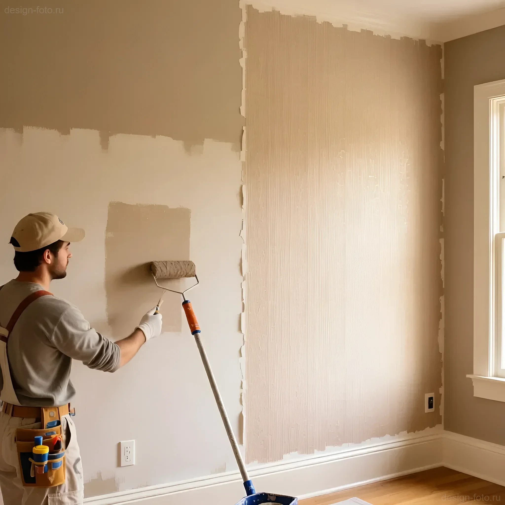 Изображение раздела 'Шлифовка стен под покраску и под обои: нюансы и отличия' в статье про Шлифовка стен после шпаклевки: какой наждачкой и к