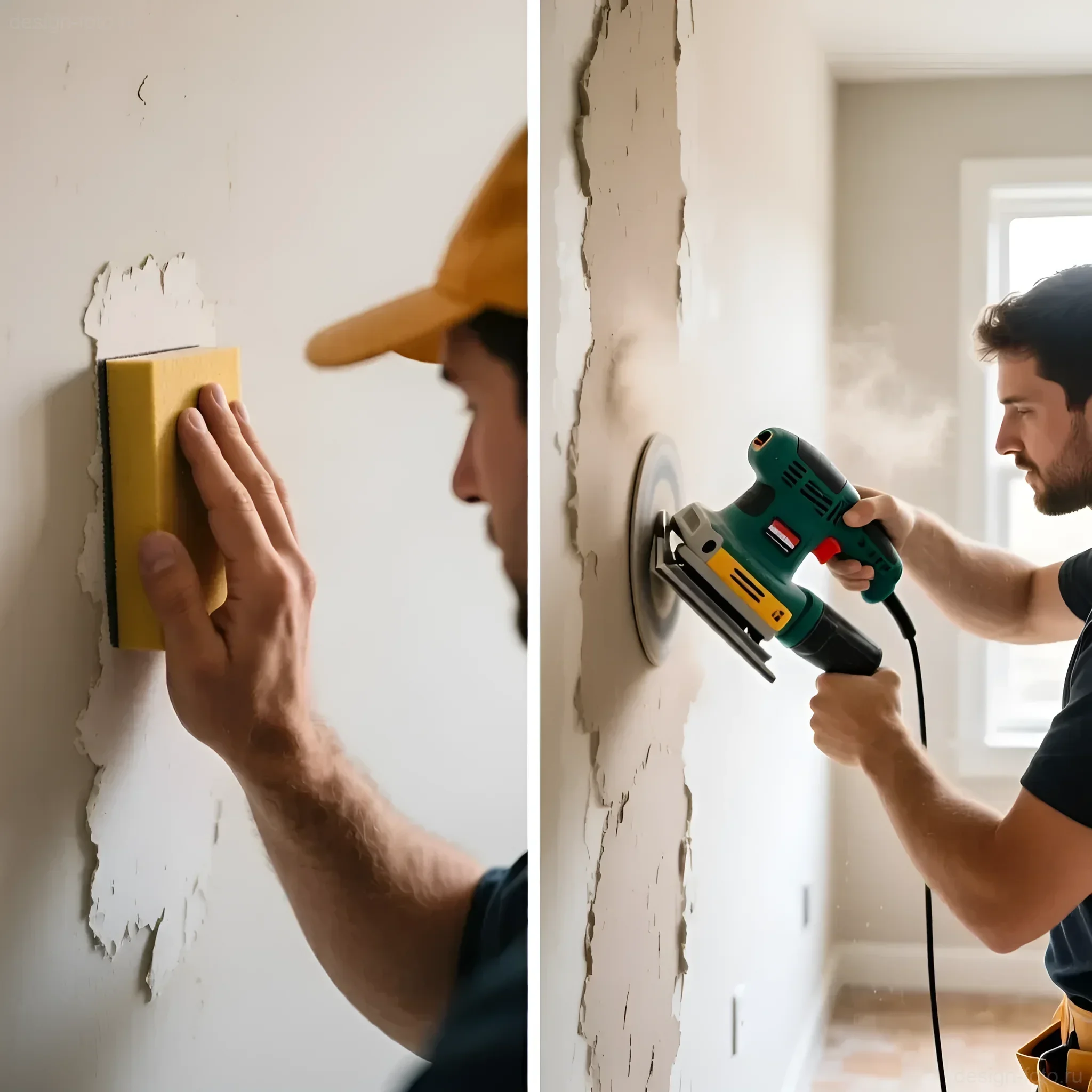 Изображение раздела 'Инструменты для шлифовки стен: от ручной до электро' в статье про Шлифовка стен после шпаклевки: какой наждачкой и к