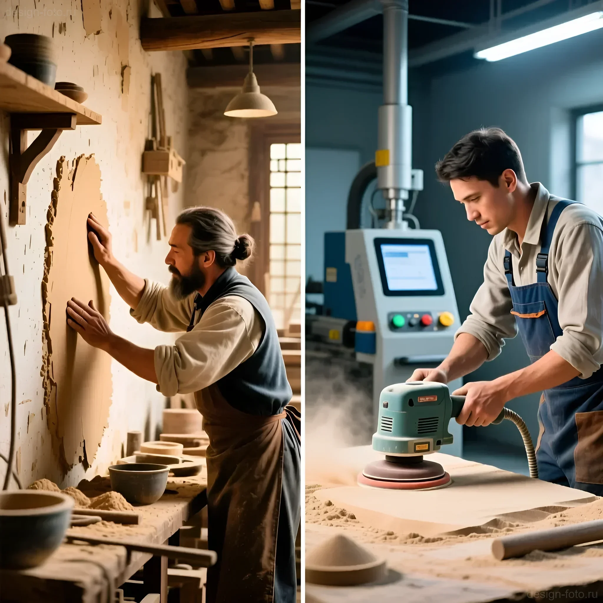 Изображение раздела 'Интересные факты о шлифовке стен: от истории до современных технологий' в статье про Шлифовка стен после шпаклевки: какой наждачкой и к